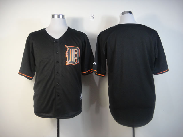 Men Detroit Tigers Blank Black MLB Jerseys->detroit tigers->MLB Jersey